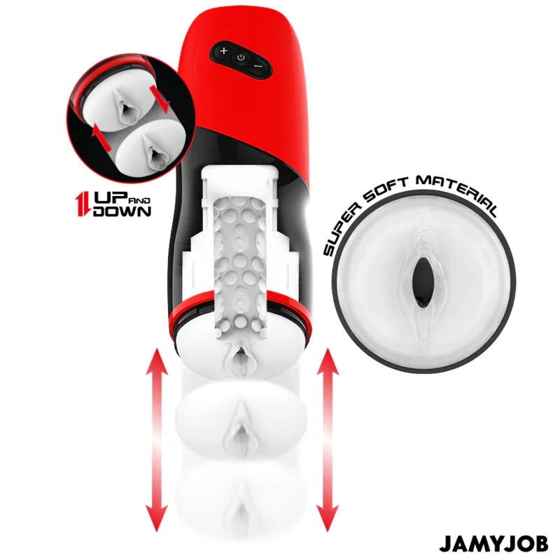 JAMYJOB - XPEED MASTURBADOR VAGINA AUTOMÁTICO 5 MODOS DE EMPUJE Y EFECTO SONIDO - Nuvica