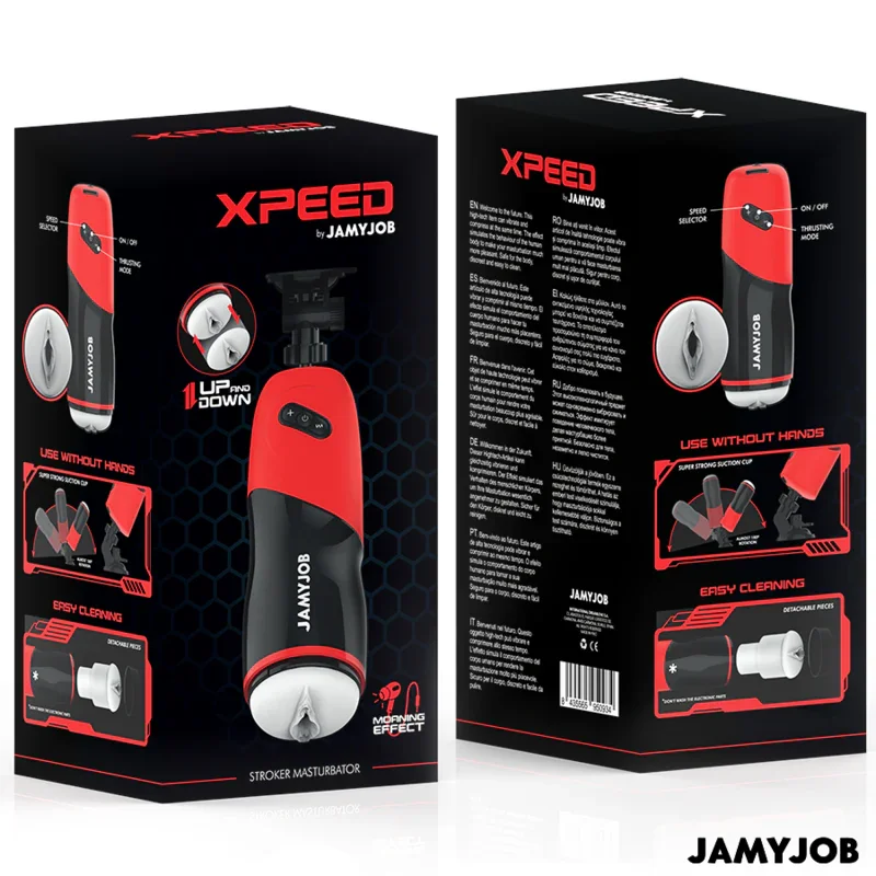 JAMYJOB - XPEED MASTURBADOR VAGINA AUTOMÁTICO 5 MODOS DE EMPUJE Y EFECTO SONIDO - Nuvica