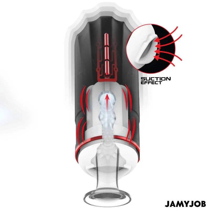 JAMYJOB - MEGABITE MASTURBADOR BOCA AUTOMTICO 5 MODOS ONDAS ESTIMULADORAS Y VIBRACIÓN - Nuvica