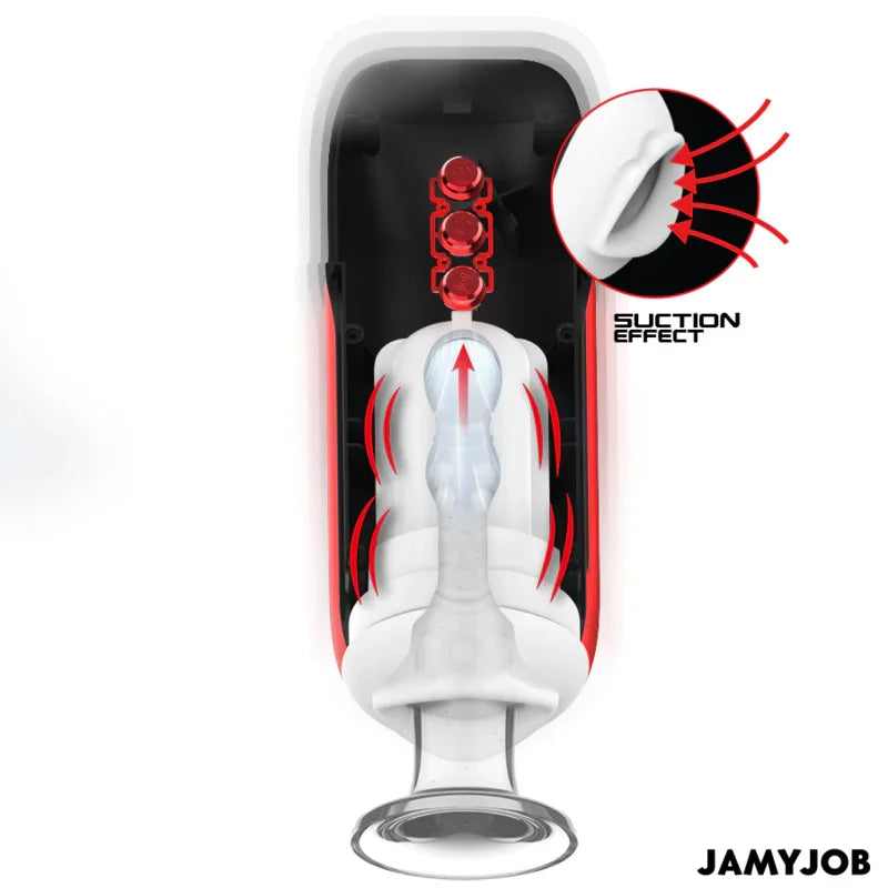 JAMYJOB - BLAZE MASTURBADOR BOCA AUTOMTICO 5 MODOS ONDAS ESTIMULADORAS Y VIBRACIÓN - Nuvica