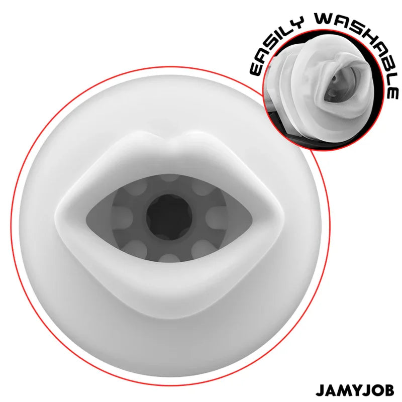 JAMYJOB - BLAZE MASTURBADOR BOCA AUTOMTICO 5 MODOS ONDAS ESTIMULADORAS Y VIBRACIÓN - Nuvica