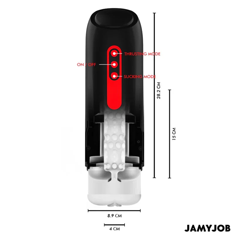 JAMYJOB - PHANTOM MASTURBADOR VAGINA AUTOMTICO 5 MODOS ONDAS ESTIMULADORAS Y EMPUJE - Nuvica
