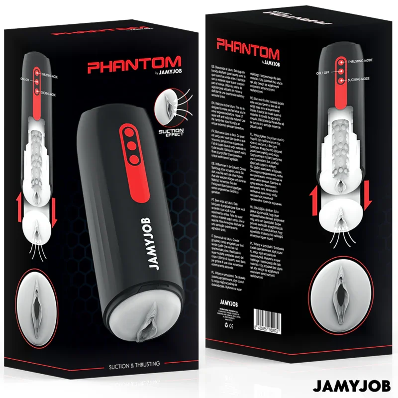 JAMYJOB - PHANTOM MASTURBADOR VAGINA AUTOMTICO 5 MODOS ONDAS ESTIMULADORAS Y EMPUJE - Nuvica