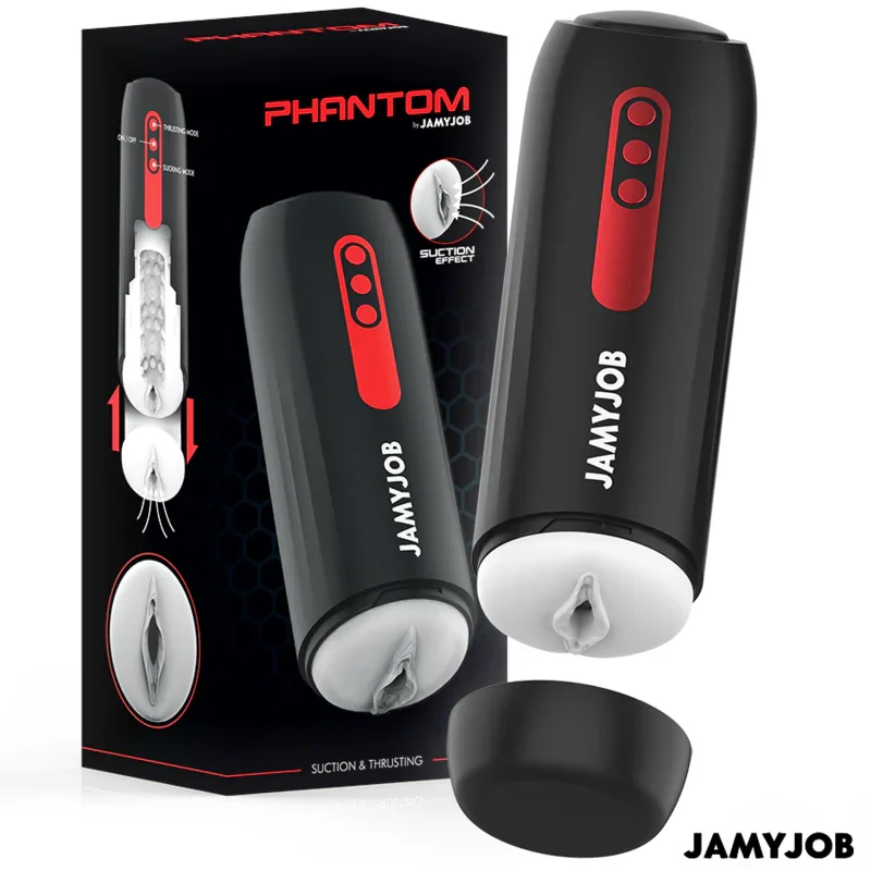 JAMYJOB - PHANTOM MASTURBADOR VAGINA AUTOMTICO 5 MODOS ONDAS ESTIMULADORAS Y EMPUJE - Nuvica