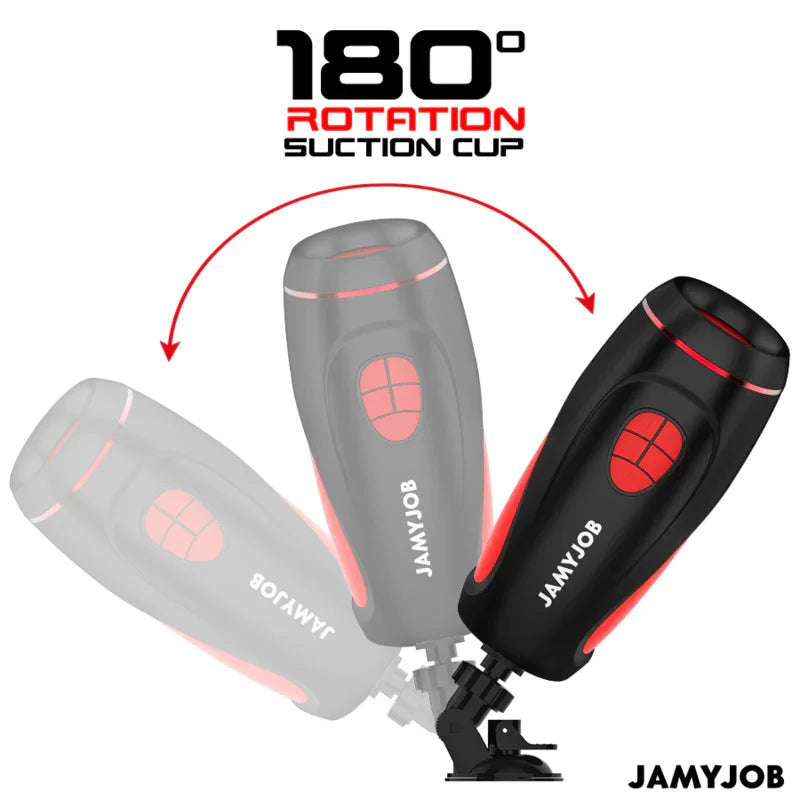 JAMYJOB - PYSTON BASE MASTURBADOR AUTOMÁTICO CON DILDO CONTROL REMOTO - Nuvica