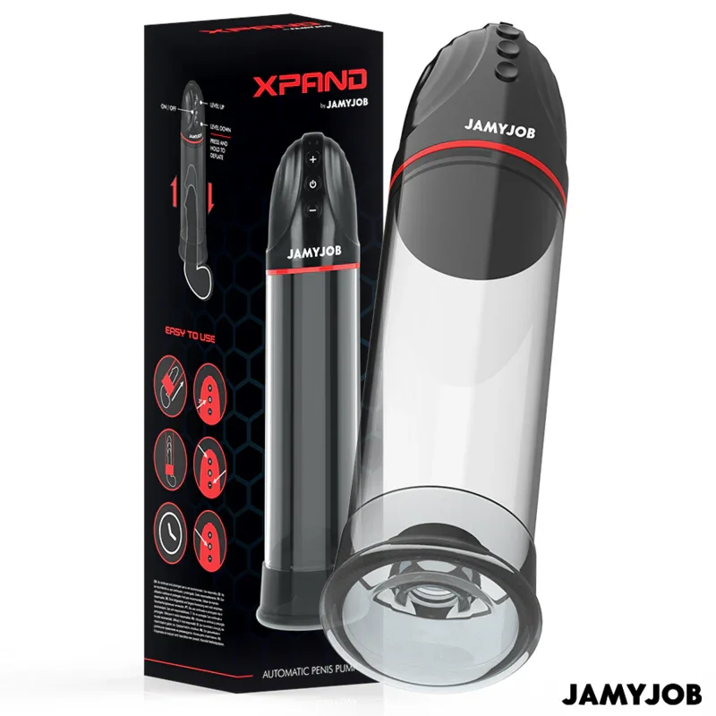 JAMYJOB - XPAND BOMBA AUTOMÁTICA 3 NIVELES DE ONDAS ESTIMULADORAS GRIS - Nuvica