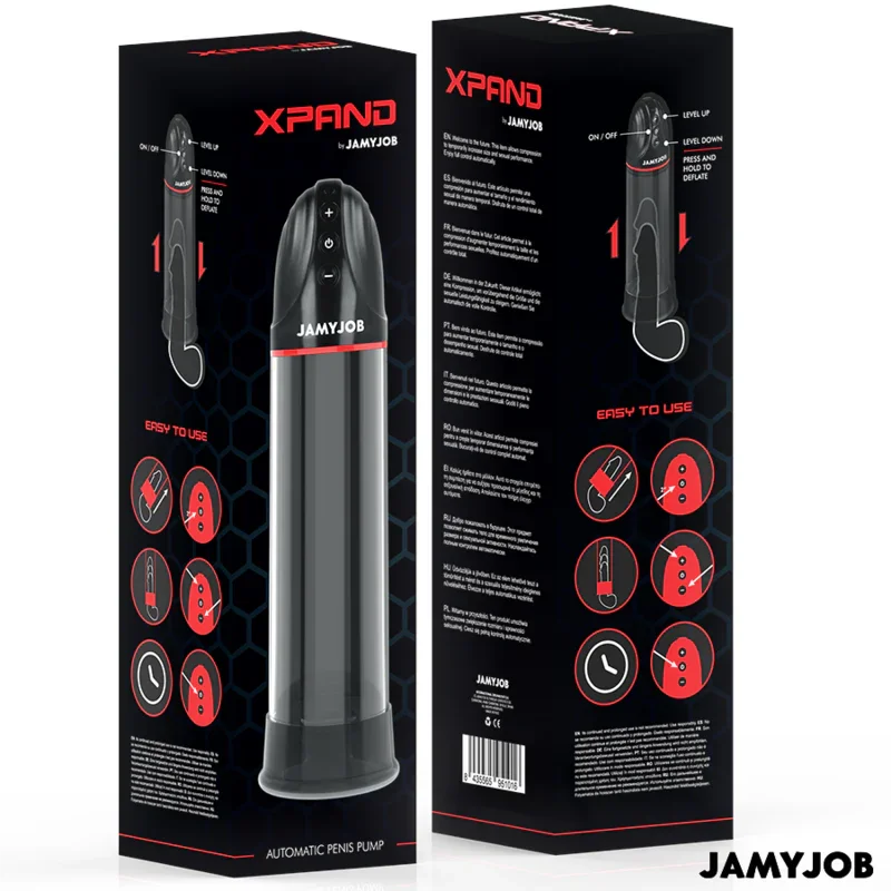JAMYJOB - XPAND BOMBA AUTOMÁTICA 3 NIVELES DE ONDAS ESTIMULADORAS GRIS - Nuvica