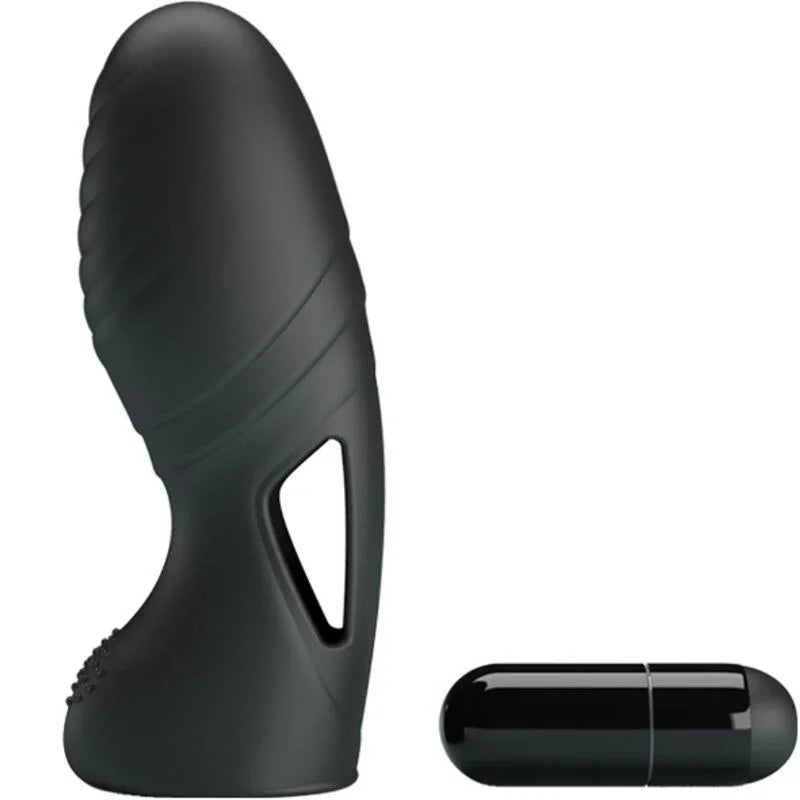 PRETTY LOVE - ALAN VIBRADOR DE DEDO SILICONA NEGRO - Nuvica