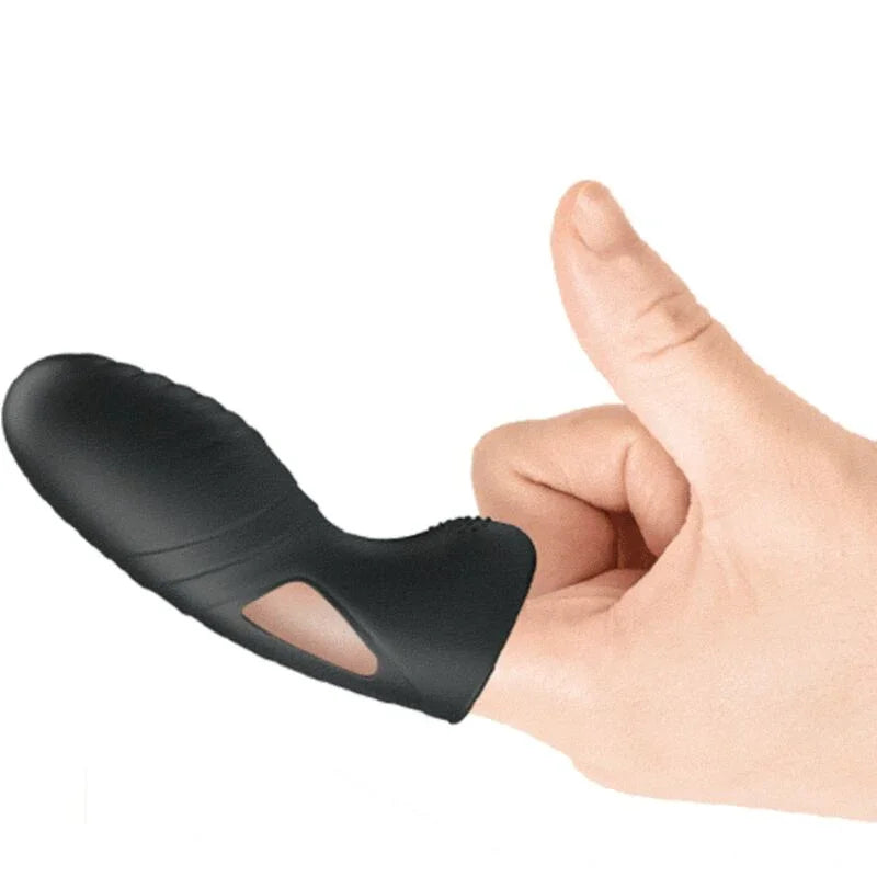 PRETTY LOVE - ALAN VIBRADOR DE DEDO SILICONA NEGRO - Nuvica