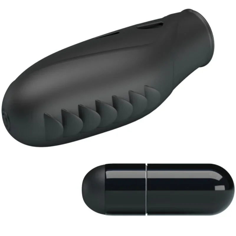 PRETTY LOVE - GILO VIBRADOR DE DEDO SILICONA NEGRO - Nuvica
