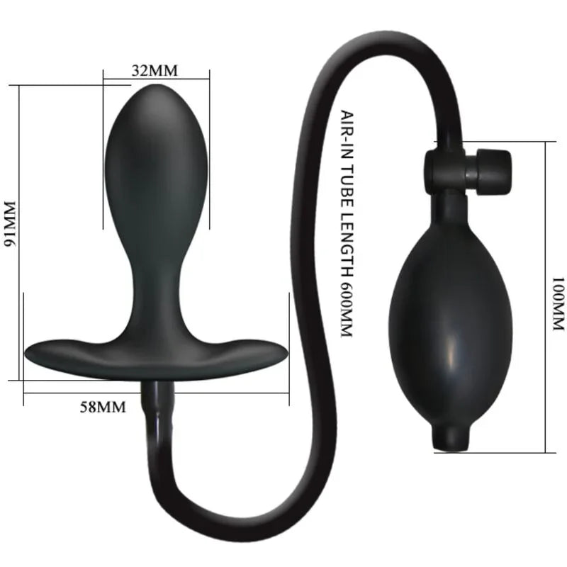 PRETTY LOVE - PLUG ANAL INFLABLE NEGRO - Nuvica