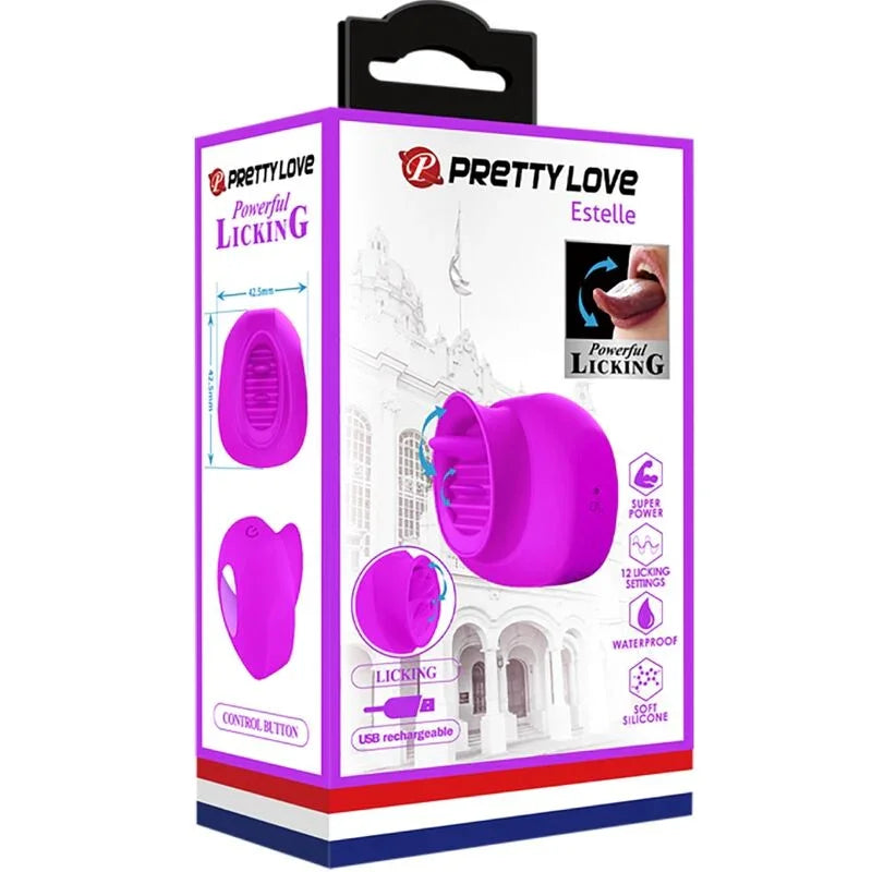 PRETTY LOVE - ESTELLE LENGUA ESTIMULADORA CLÍTORIS 12 VIBRACIONES MORADO - Nuvica