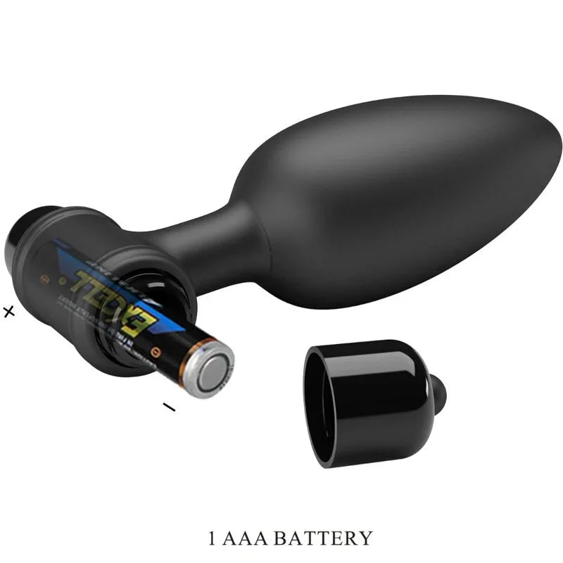 PRETTY LOVE - VIBRA BUTT PLUG 2 PLUG ANAL 10 VIBRACIONES NEGRO - Nuvica