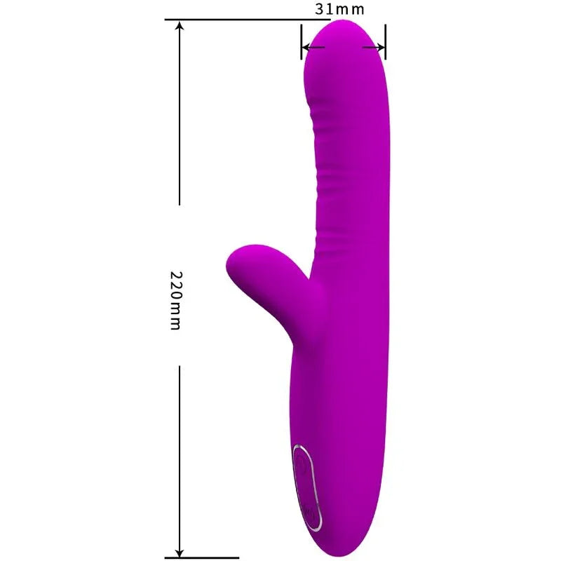 PRETTY LOVE - ANGELIQUE VIBRADOR MULTIFUNCIÓN + ESTIMULADOR DE CLÍTORIS MORADO - Nuvica