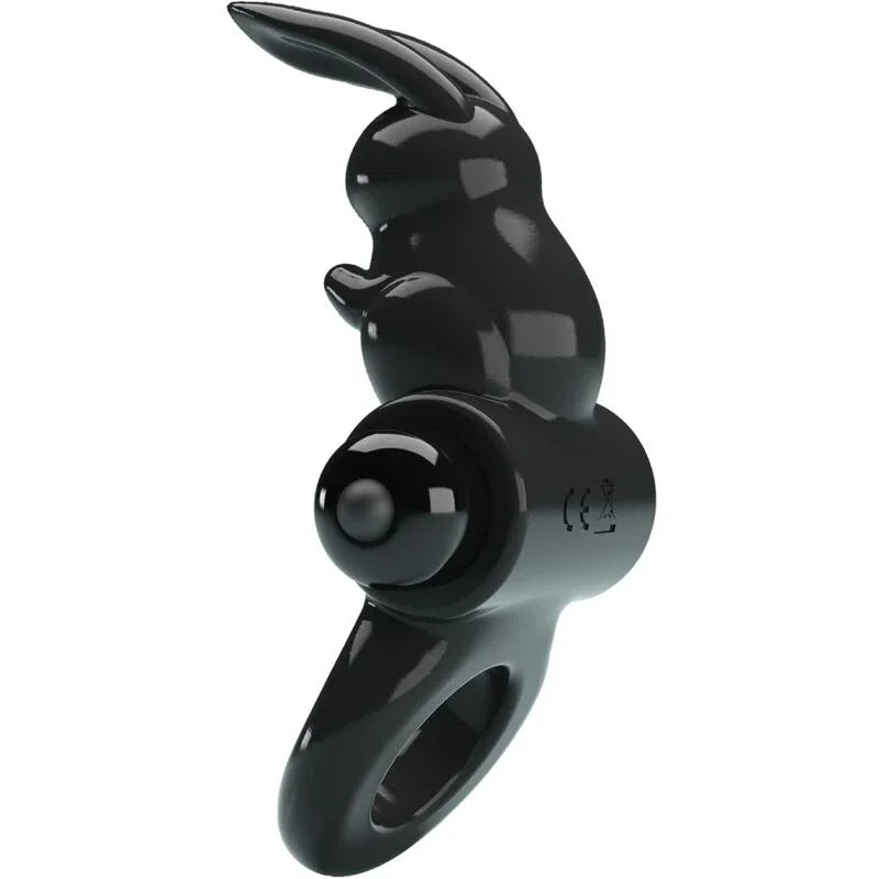 PRETTY LOVE - EXCITING RING ANILLO VIBRADOR RABBIT 10 VIBRACIONES NEGRO - Nuvica