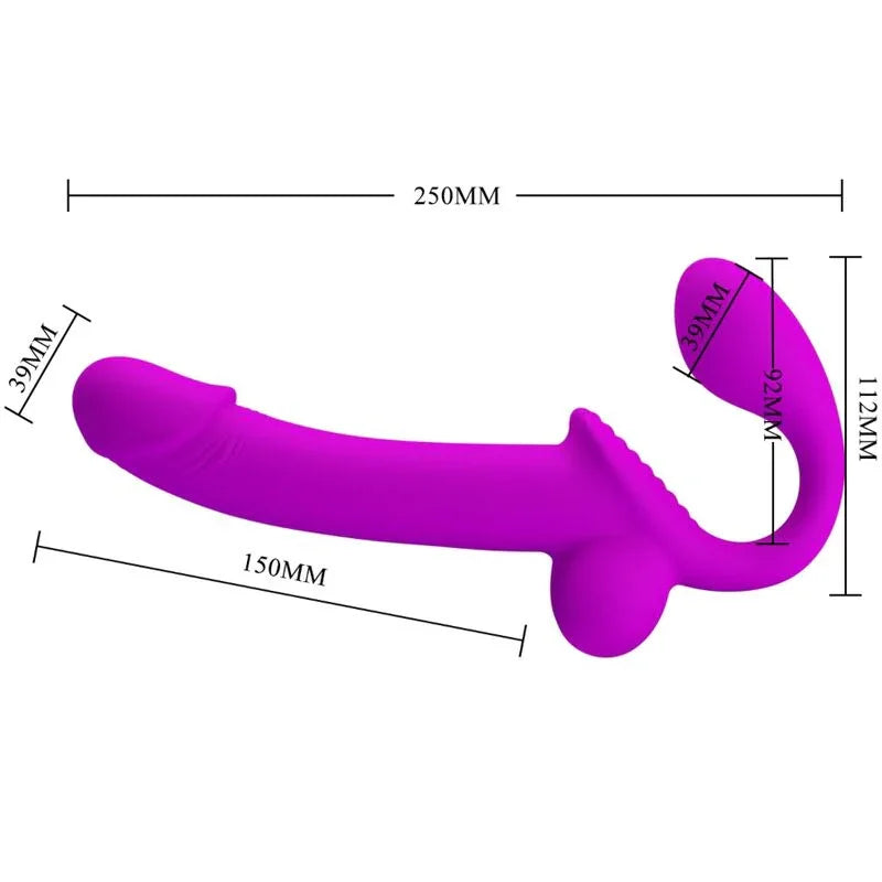 PRETTY LOVE - KELPIE ESTIMULADOR STRAP-ON DOBLE MORADO - Nuvica