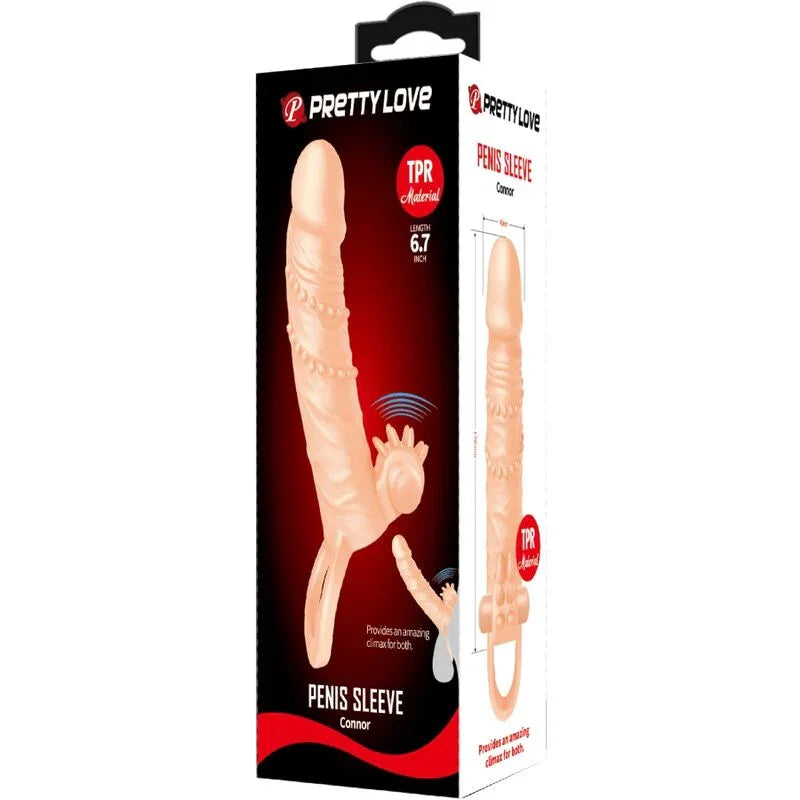 PRETTY LOVE - CONNOR FUNDA PARA PENE + ESTIMULADOR DE CLÍTORIS NATURAL - Nuvica