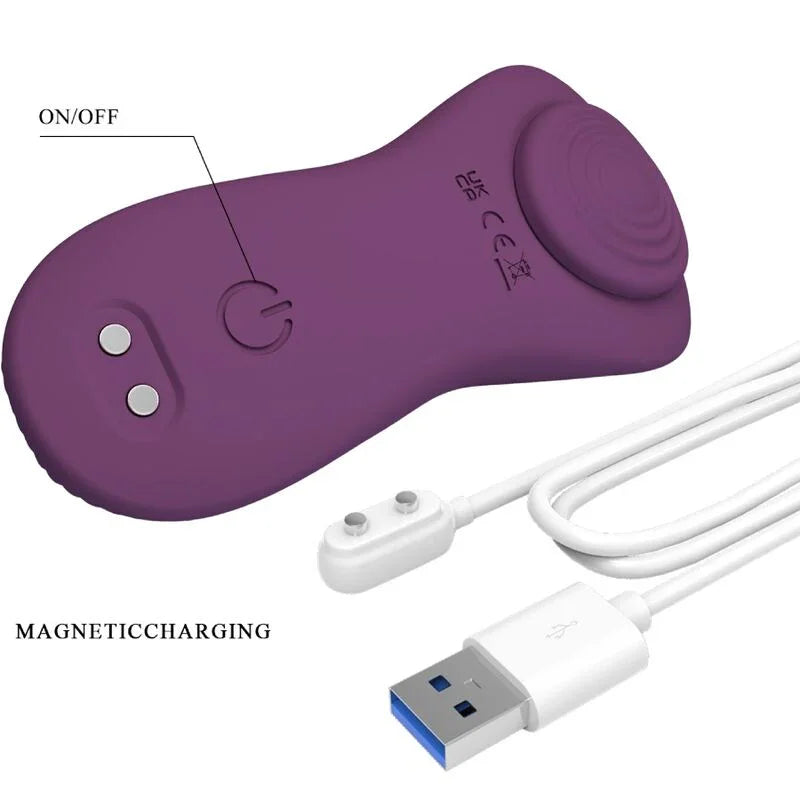 PRETTY LOVE - MANE MASAJEADOR LAY ON CLÍTORIS 10 VIBRACIONES CONTROL REMOTO MORADO - Nuvica