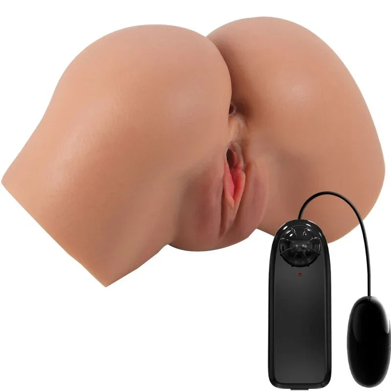 CRAZY BULL - HAILEY TRASERO VIBRADOR CON VAGINA Y ANO REALÍSTICO MULATO CONTROL REMOTO - Nuvica