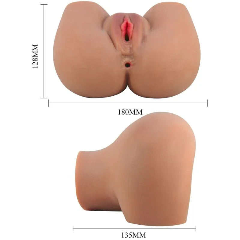 CRAZY BULL - MILA TRASERO VIBRADOR CON VAGINA Y ANO REALÍSTICO NATURAL CONTROL REMOTO - Nuvica