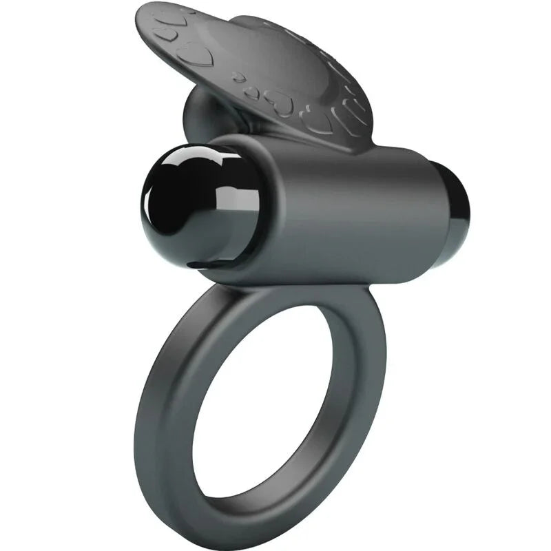 PRETTY LOVE - DEBONAIRE ANILLO VIBRADOR CONEJO 10 VIBRACIONES NEGRO - Nuvica