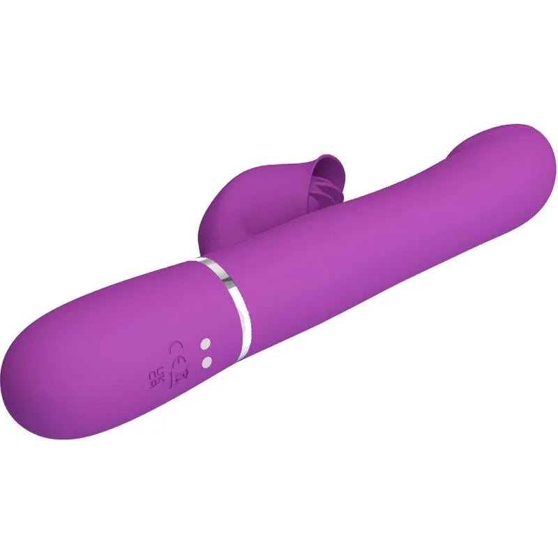 PRETTY LOVE - VIBRADOR & ESTIMULADOR MULTIFUNCIÓN 4 EN 1 MORADO - Nuvica