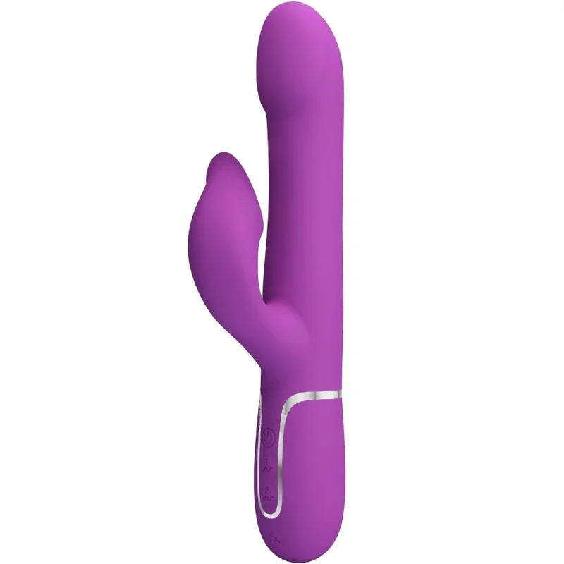 PRETTY LOVE - VIBRADOR & ESTIMULADOR MULTIFUNCIÓN 4 EN 1 MORADO - Nuvica