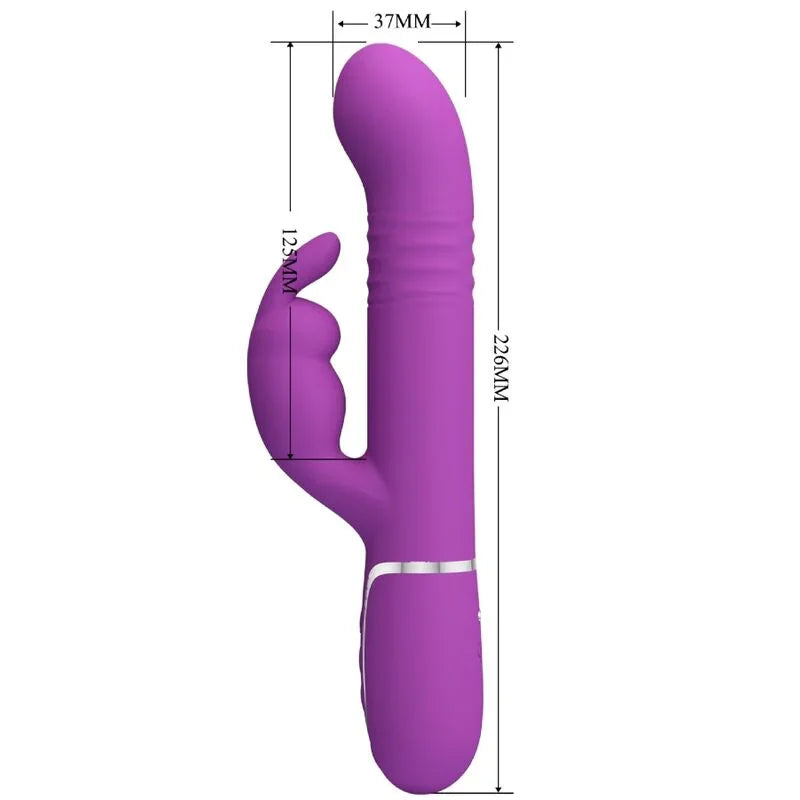PRETTY LOVE - COALE VIBRADOR RABBIT MULTIFUNCIÓN 4 EN 1 MORADO - Nuvica