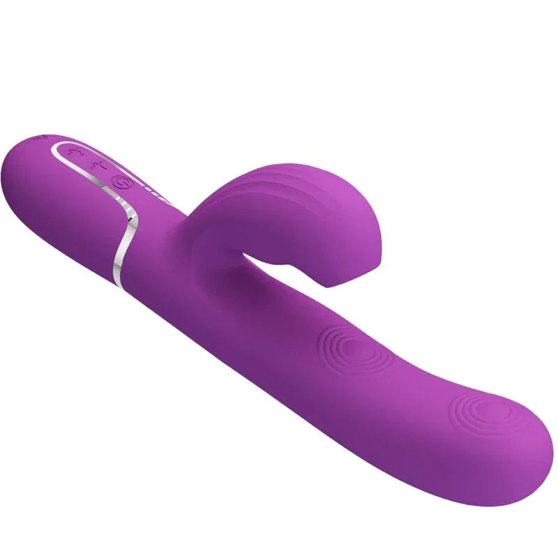 PRETTY LOVE - PERLITA VIBRADOR RABBIT MULTIFUNCIÓN 3 EN 1 MORADO - Nuvica