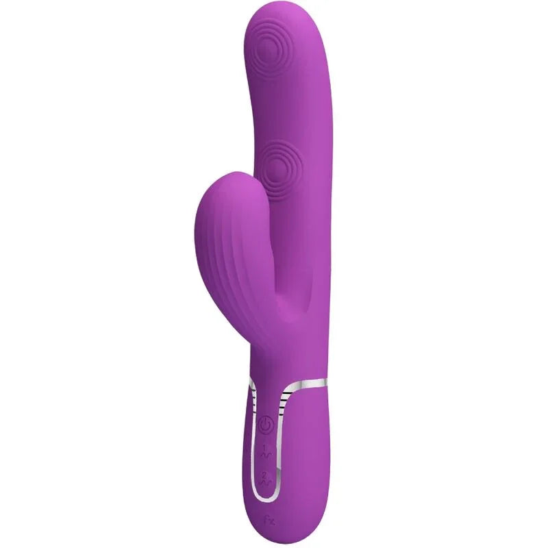 PRETTY LOVE - PERLITA VIBRADOR RABBIT MULTIFUNCIÓN 3 EN 1 MORADO - Nuvica