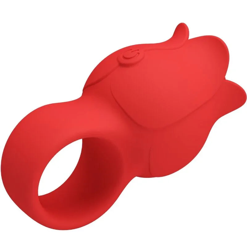 PRETTY LOVE - JAE VIBRADOR DE DEDO FORMA DE ROSA 10 VIBRACIONES ROJO - Nuvica