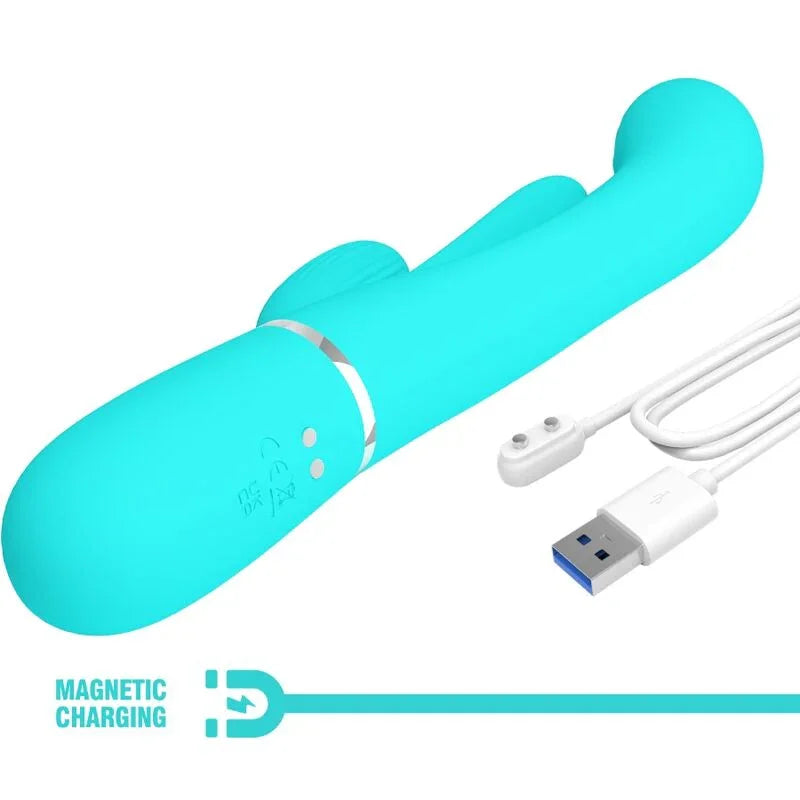 PRETTY LOVE - SHANIA TRIPLE VIBRADOR RABBIT MULTIFUNCIÓN 3 EN 1 - Nuvica
