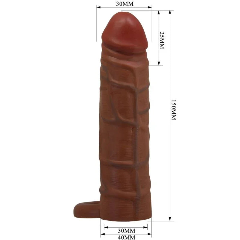 PRETTY LOVE - KAILE FUNDA PARA PENE CON EXTENSIÓN DE 2.5 CM MULATO - Nuvica