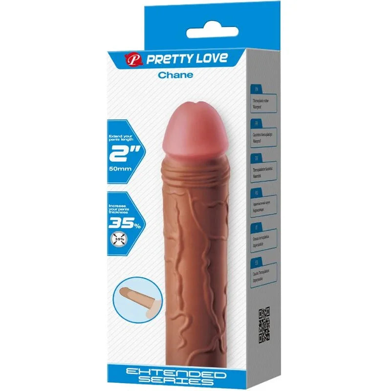 PRETTY LOVE - CHANE FUNDA PARA PENE CON EXTENSIÓN DE 5 CM MULATO - Nuvica