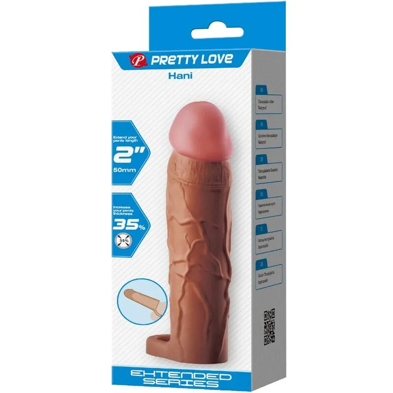 PRETTY LOVE - HANI FUNDA PARA PENE CON EXTENSIÓN DE 5 CM MULATO - Nuvica