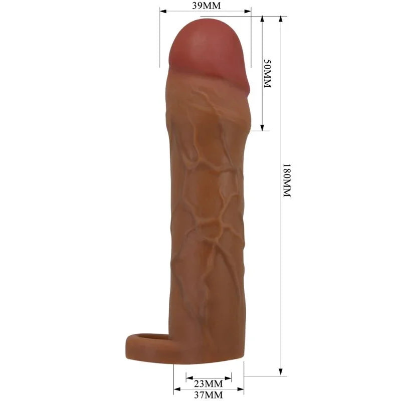 PRETTY LOVE - HANI FUNDA PARA PENE CON EXTENSIÓN DE 5 CM MULATO - Nuvica