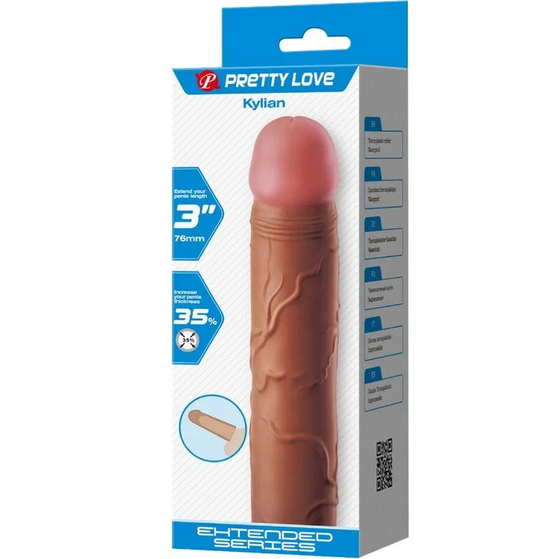 PRETTY LOVE - KYLIAN FUNDA PARA PENE CON EXTENSIÓN DE 7.6 CM MULATO - Nuvica