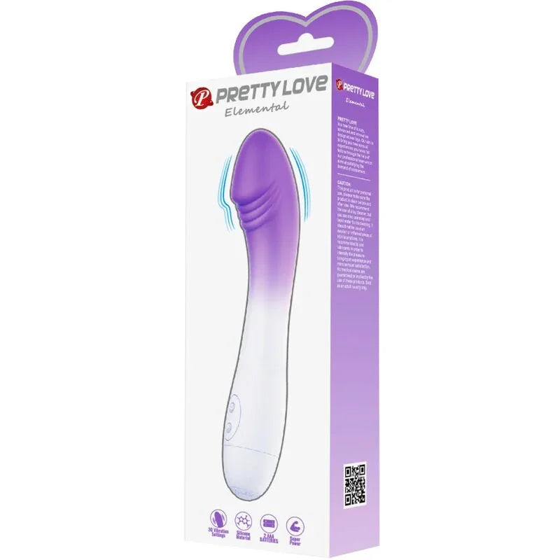 PRETTY LOVE - ELEMENTAL VIBRADOR PUNTO G 30 VIBRACIONES MORADO - Nuvica
