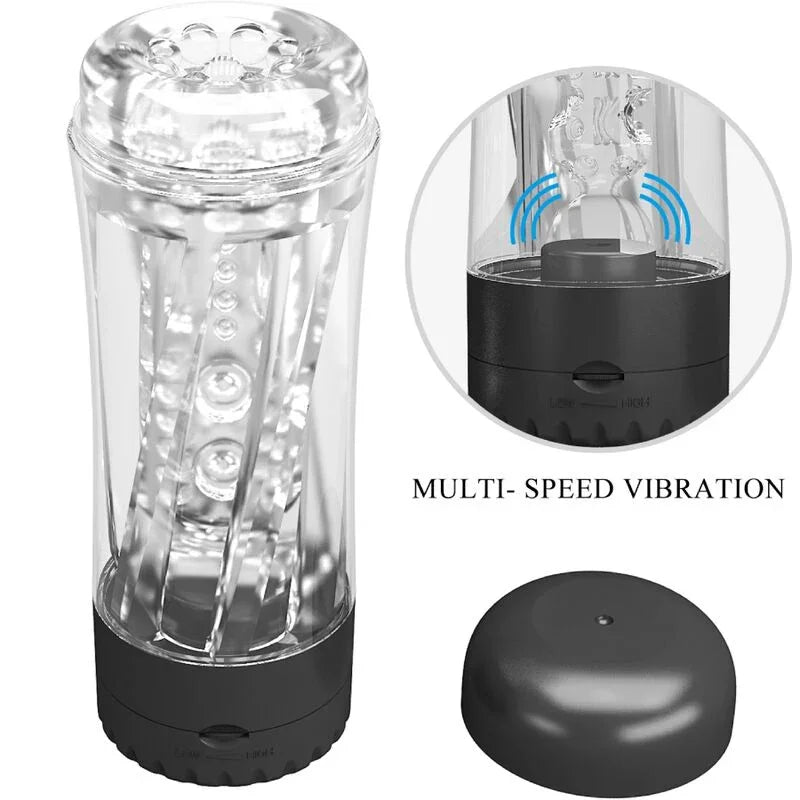 PRETTY LOVE - TAMARA MASTURBADOR MASCULINO VIBRADOR MULTIVELOCIDAD NEGRO - Nuvica