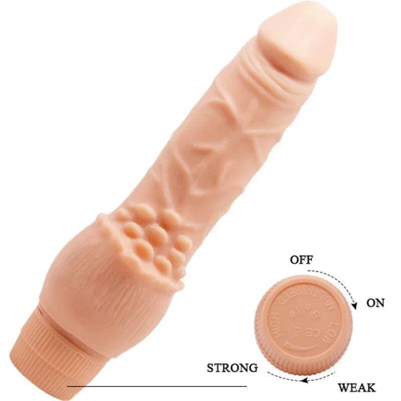 BAILE - BARBARA VIBRADOR REALÍSTICO 19.5 CM NATURAL - Nuvica