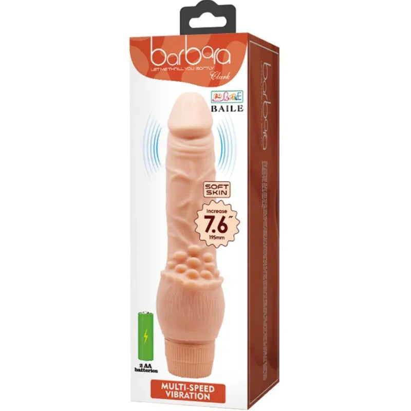 BAILE - BARBARA VIBRADOR REALÍSTICO 19.5 CM NATURAL - Nuvica
