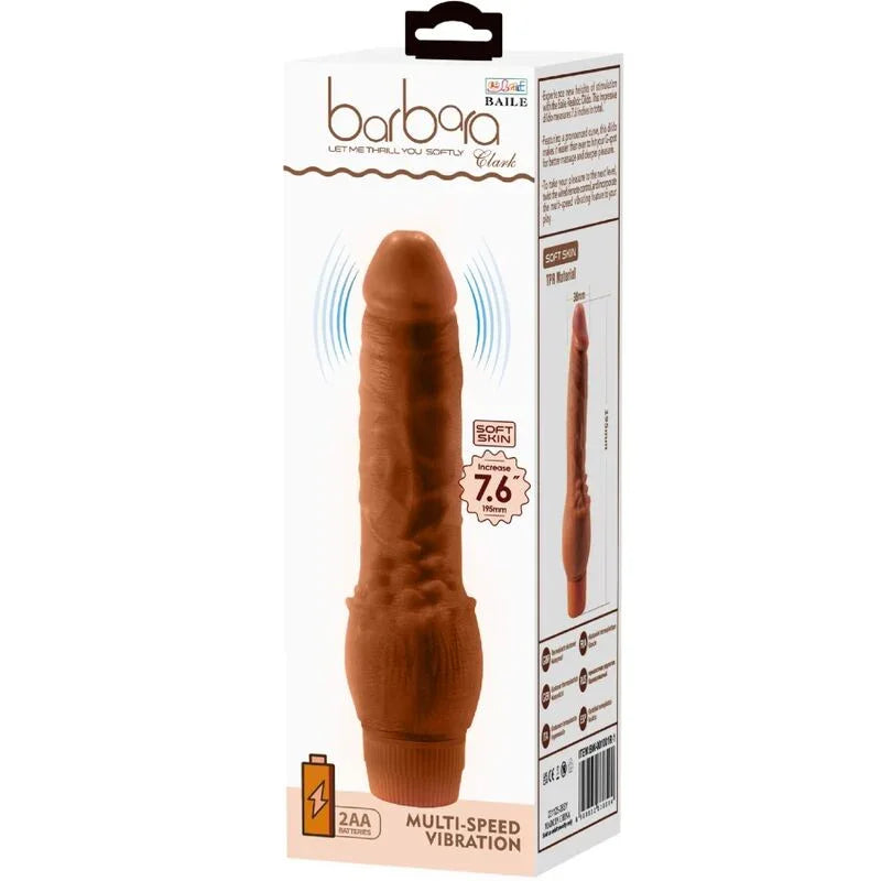 BAILE - BARBARA VIBRADOR REALÍSTICO 19.5 CM MULATO - Nuvica