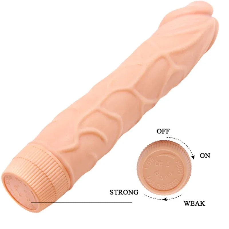BAILE - BOB VIBRADOR REALÍSTICO 22.5 CM NATURAL - Nuvica
