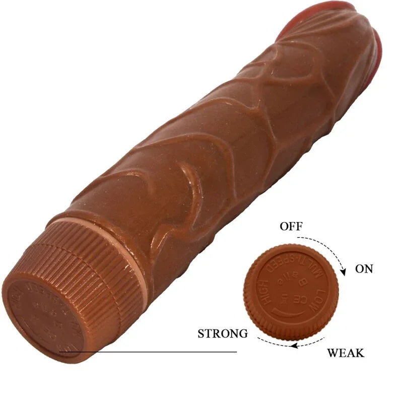 BAILE - BOB VIBRADOR REALÍSTICO 22.5 CM MULATO - Nuvica
