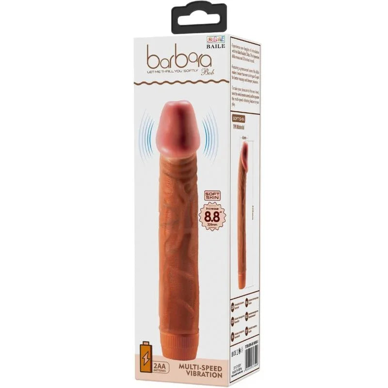 BAILE - BOB VIBRADOR REALÍSTICO 22.5 CM MULATO - Nuvica