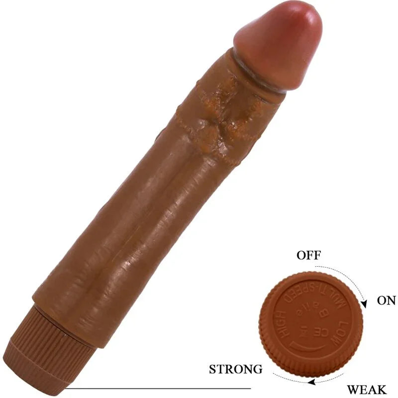 BAILE - DYBBUK VIBRADOR REALÍSTICO 24 CM MULATO - Nuvica