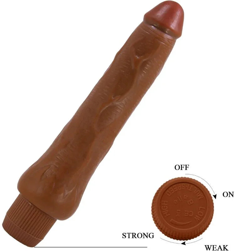 BAILE - DRYAD VIBRADOR REALÍSTICO 25 CM MULATO - Nuvica