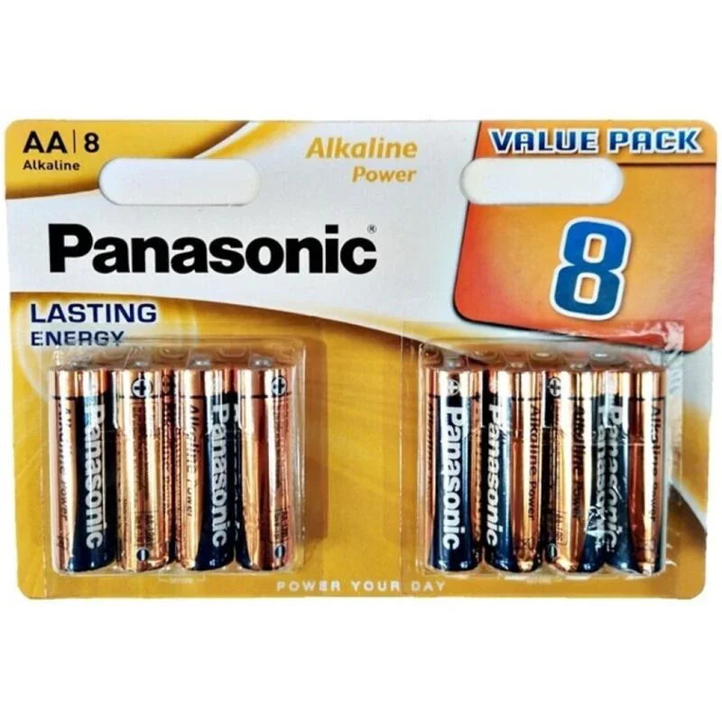 PANASONIC - BRONZE PILA ALCALINA AA LR6 BLISTER*8 - Nuvica