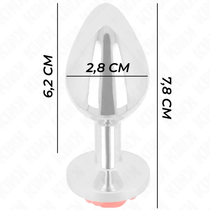 KINK - PLUG ANAL ROSA ROJA TALLA S - Nuvica
