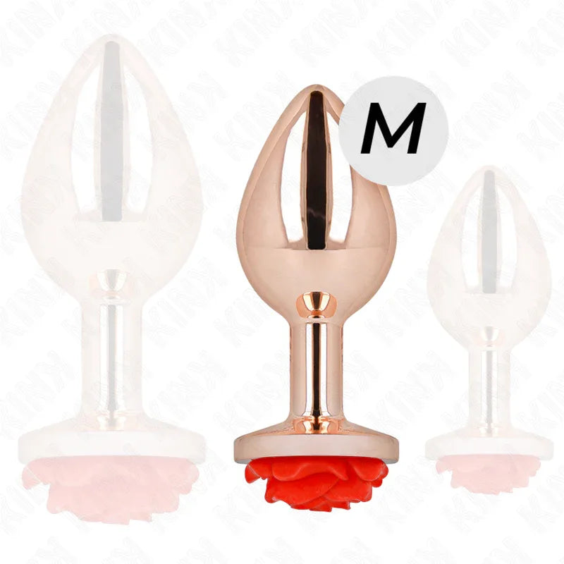KINK - PLUG ANAL ORO ROSADO ROSA ROJA M - Nuvica
